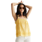 Lucky Brand Women's Embroidery Lace Trim Cotton Camisole Top
