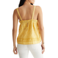 Lucky Brand Women's Embroidery Lace Trim Cotton Camisole Top