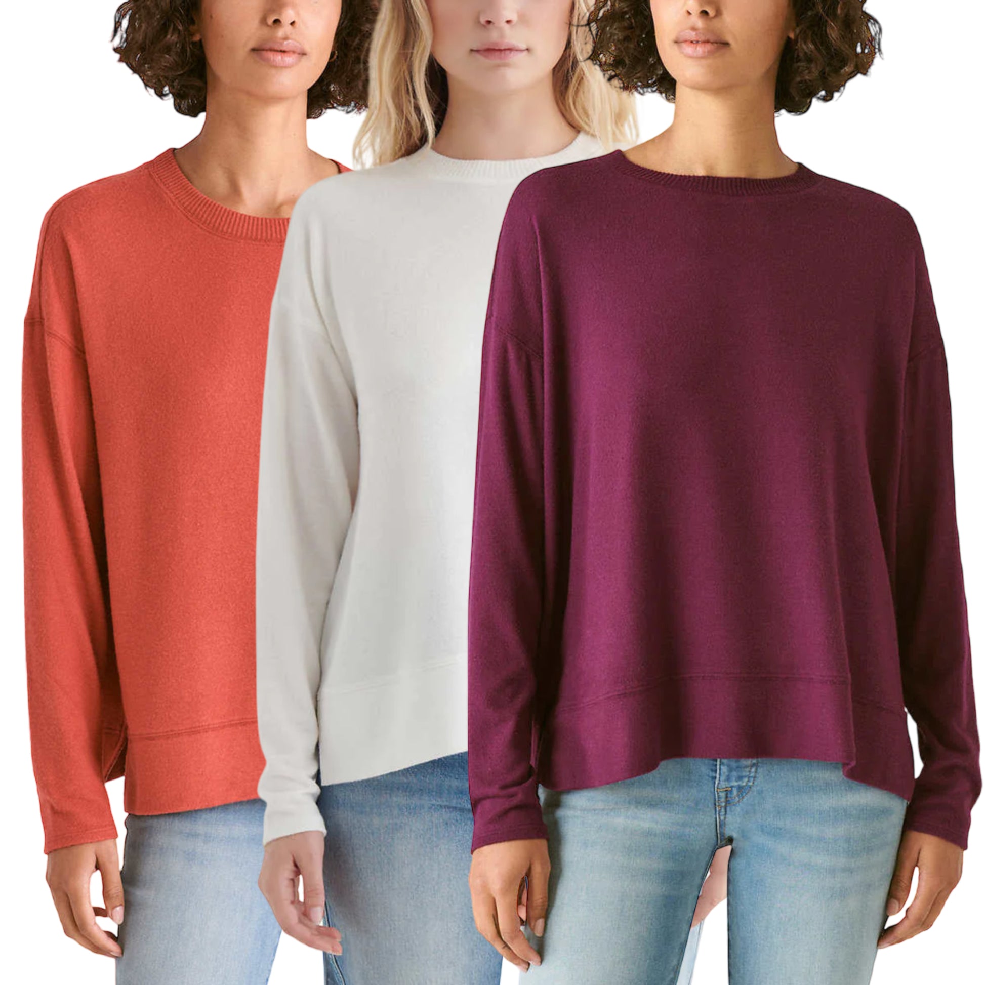 Lucky Brand Women's Cloud Jersey Crew Neck T-Shirt - Soft Pull-On Top