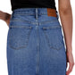 Lucky Brand Women's Asymmetrical Front Slit Denim Midi Skirt