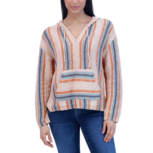 Lucky Brand Women's Cotton Blend Baja Sweater Hoodie