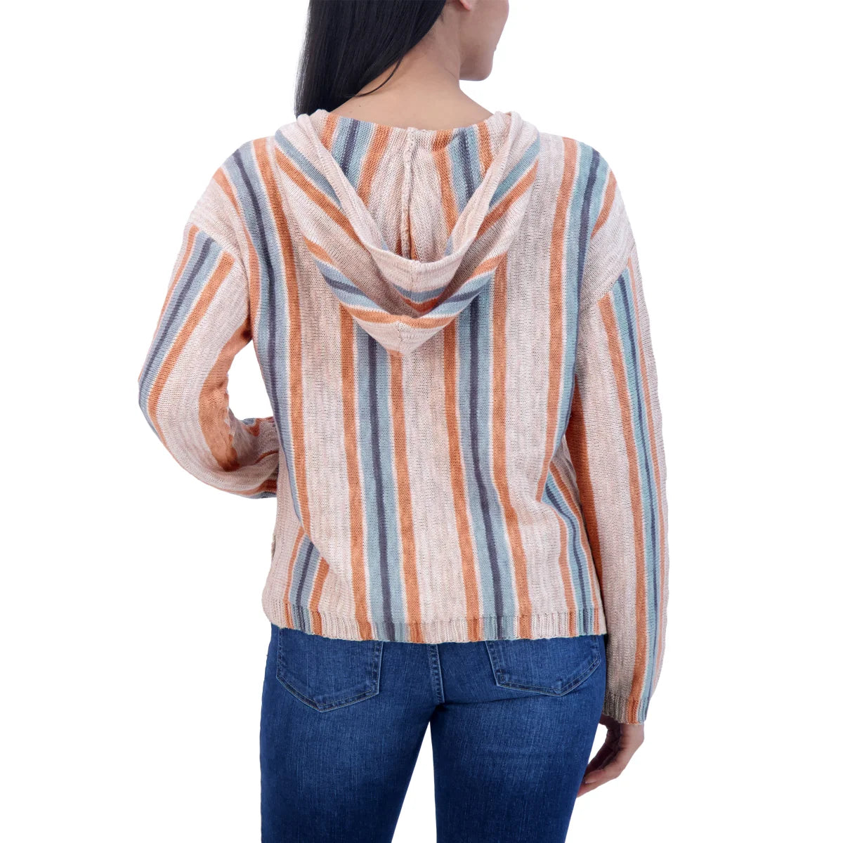 Lucky Brand Women's Cotton Blend Baja Sweater Hoodie