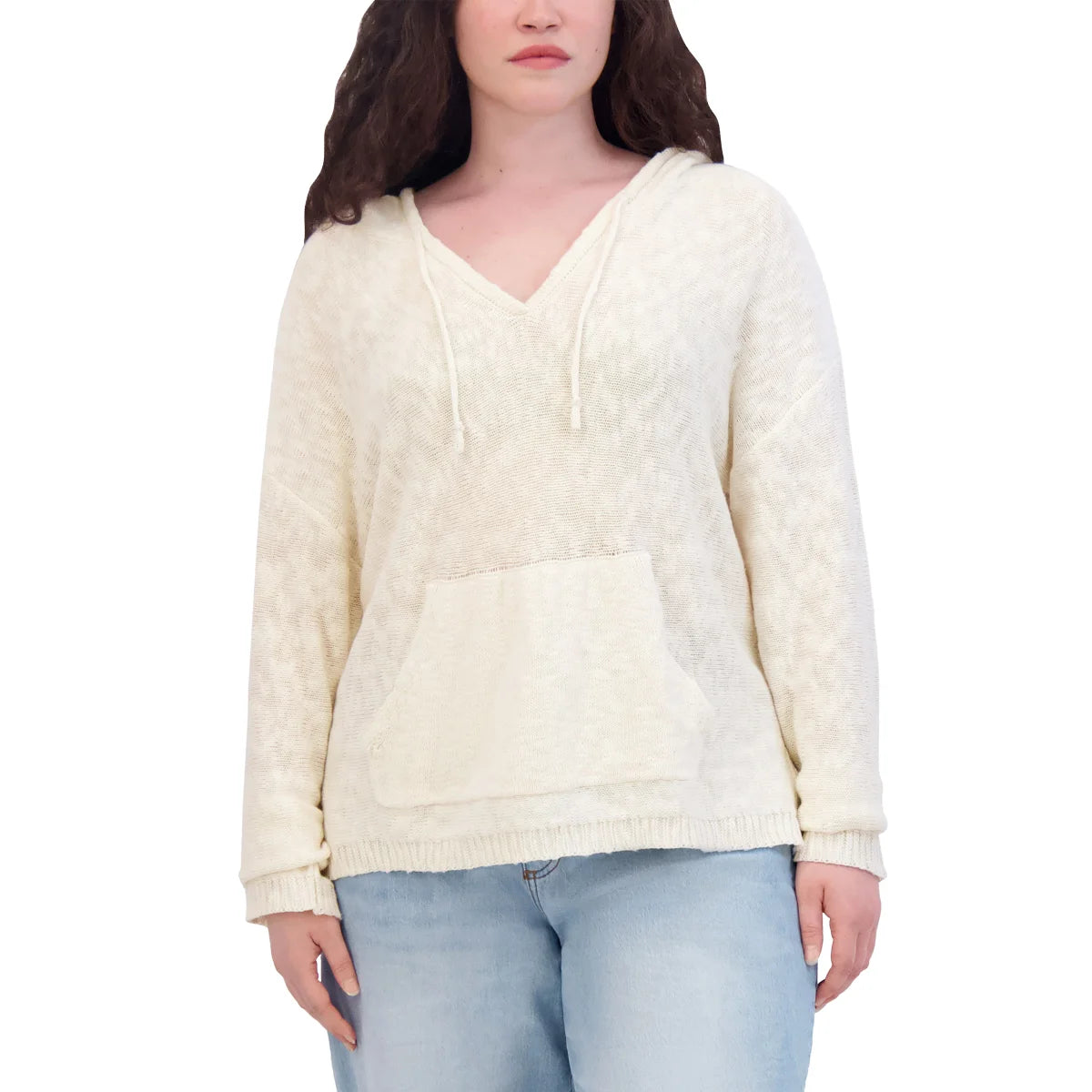 Lucky Brand Women's Cotton Blend Baja Sweater Hoodie