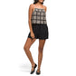 Lucky Brand Women's Crochet Spaghetti Straps Elastic Waist Romper