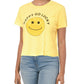Lucky Brand Women's "Lucky" Graphic Print Tie-Dye Cotton Crop T-Shirt