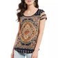 Lucky Brand Women's Persian Carpet Print Tee Cotton Blend T-Shirt