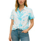 Lucky Brand Women's Tie-Dye Cotton Button Down Shirt