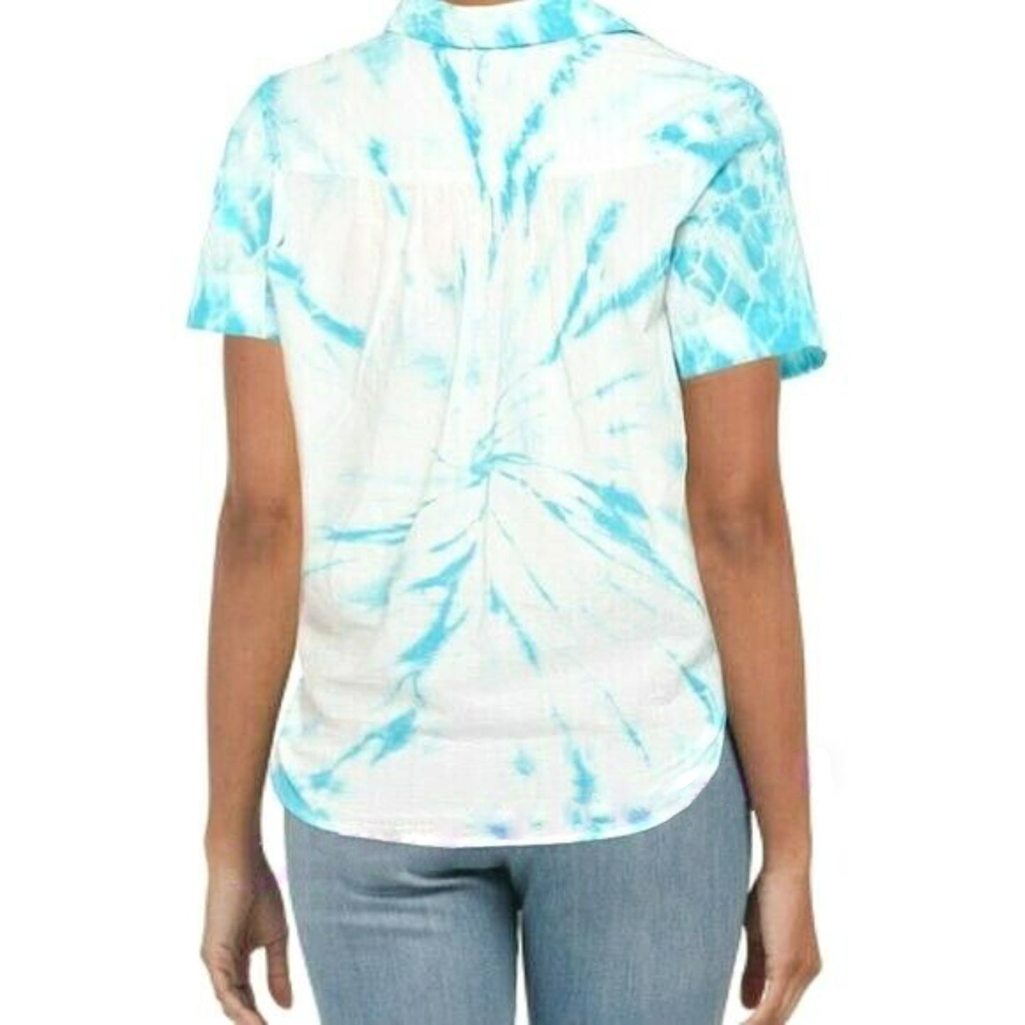 Lucky Brand Women's Tie-Dye Cotton Button Down Shirt