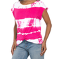 Lucky Brand Women's Cotton Tie-Dye Twist-Front T-Shirt