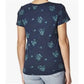 Lucky Brand Women's Twist Front Floral Print Cotton T-Shirt