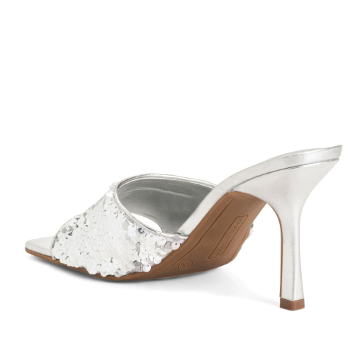 Marc Fisher Women's Danria Sequin Stiletto Heel Dress Slip-on Sandals