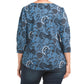 MELLODAY Women's Plus V-Neck Back Zip Closure Floral Tunic Top