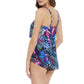 Magicsuit Women's Blue Social Butterfly Grace Swim Tankini Top