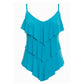 Magicsuit Women's Solid Rita Tired Ruffle Swim Tankini Top