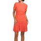 Maison Tara Women's Lace Ruffle Fringe Trim Mini Dress