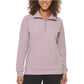 Marc NY By Andrew Marc Women's Kangaroo Pocket Ribbed Quarter Zip Sweatshirt Pullover Top