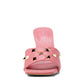 Chic with a touch of rock and roll, the Marc Fisher Dacorin high heeled slide sandal will be a stunning addition to any wardrobe. The modern square toe and stiletto high heel are paired with a stud embellished quilted upper.