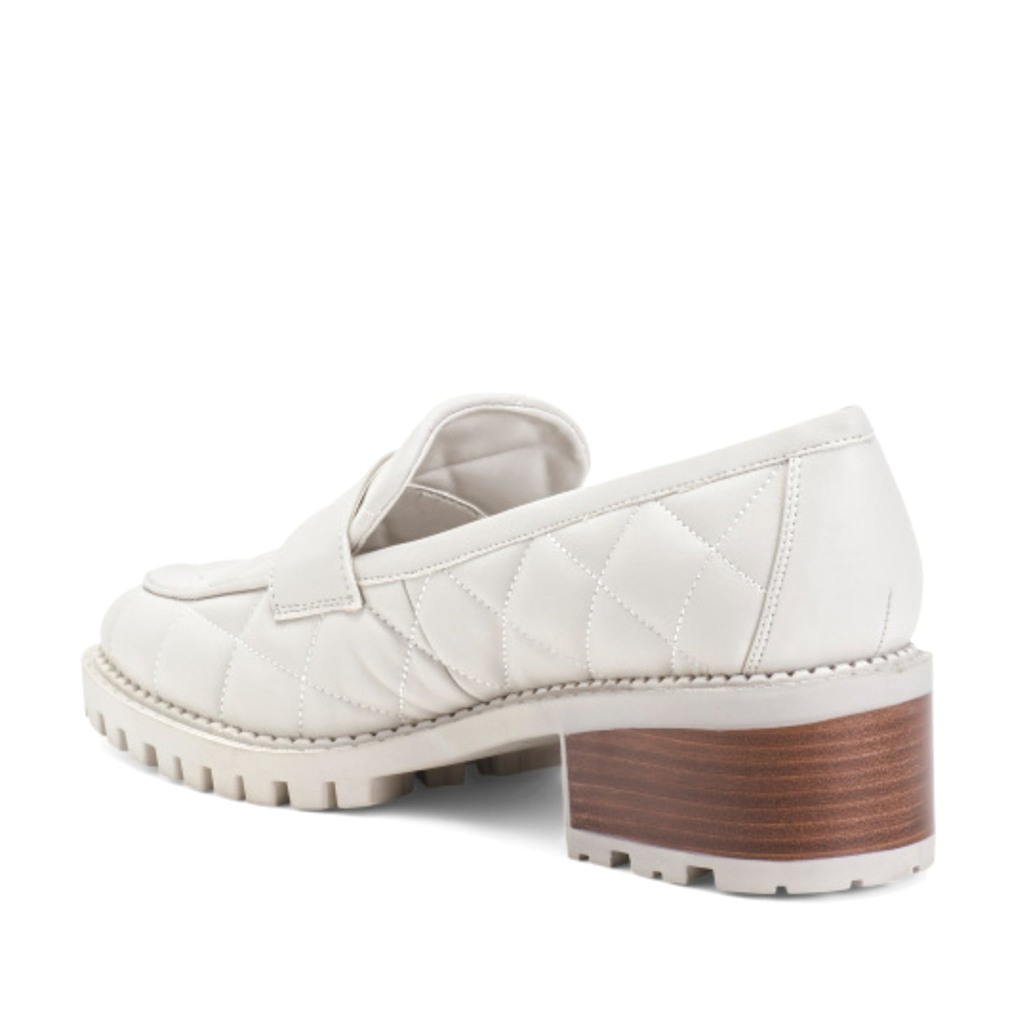 Marc Fisher Women's Dantea Quilted Stacked Heel Shoes Loafers
