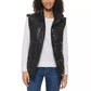 Marc New York Women's Faux Leather Insulated Full Zip Puffer Vest