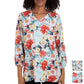 Mario Serrani Women's Floral Print V-Neck Tunic Blouse