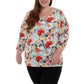 Mario Serrani Women's Floral Print V-Neck Tunic Blouse