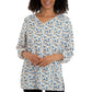 Mario Serrani Women's Floral Print V-Neck Tunic Blouse