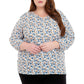 Mario Serrani Women's Floral Print V-Neck Tunic Blouse