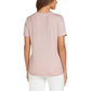 Matty M Women's Stripe Print Tee V-Neck Side Tie T-shirt Top