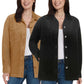 Matty M Women's Corduroy Cotton Blend Relaxed Fit Button Up Shirt Jacket