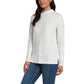 Matty M Women's Mock Neck Brushed Ribbed Knit Sweater Tunic Top