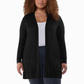 Matty M Women's Soft Ribbed Knit Midweight Open Front Cardigan