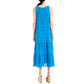 Max Studio Women's Textured Cotton Tiered Maxi Dress