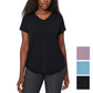 Mondetta Soft Moisture Wicking Dropped Shoulder V-neck T-Shirt