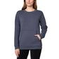 Mondetta Women's Soft Brushed Fleece Kangaroo Pocket Crewneck Top Casual Active Sweatshirt