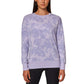 Mondetta Women's Floral Print Eco Soft Lightweight Casual Active Sweatshirt Top