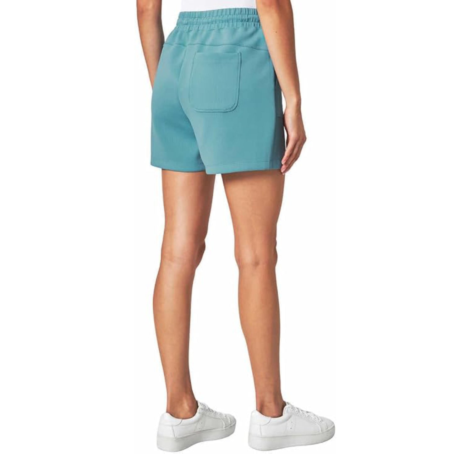 Mondetta Women's Moisture Wicking Elasticated Waist Ribbed Scuba Active Shorts