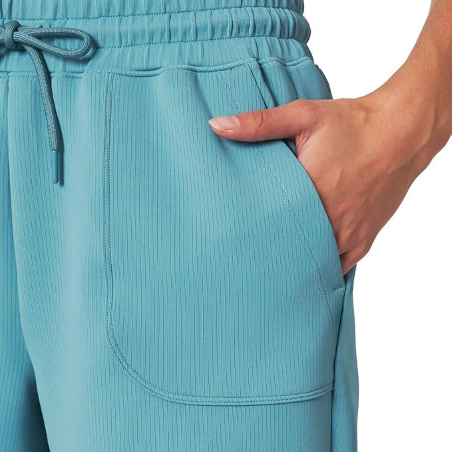 Mondetta Women's Moisture Wicking Elasticated Waist Ribbed Scuba Active Shorts