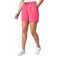 Mondetta Women's Moisture Wicking Elasticated Waist Ribbed Scuba Active Shorts