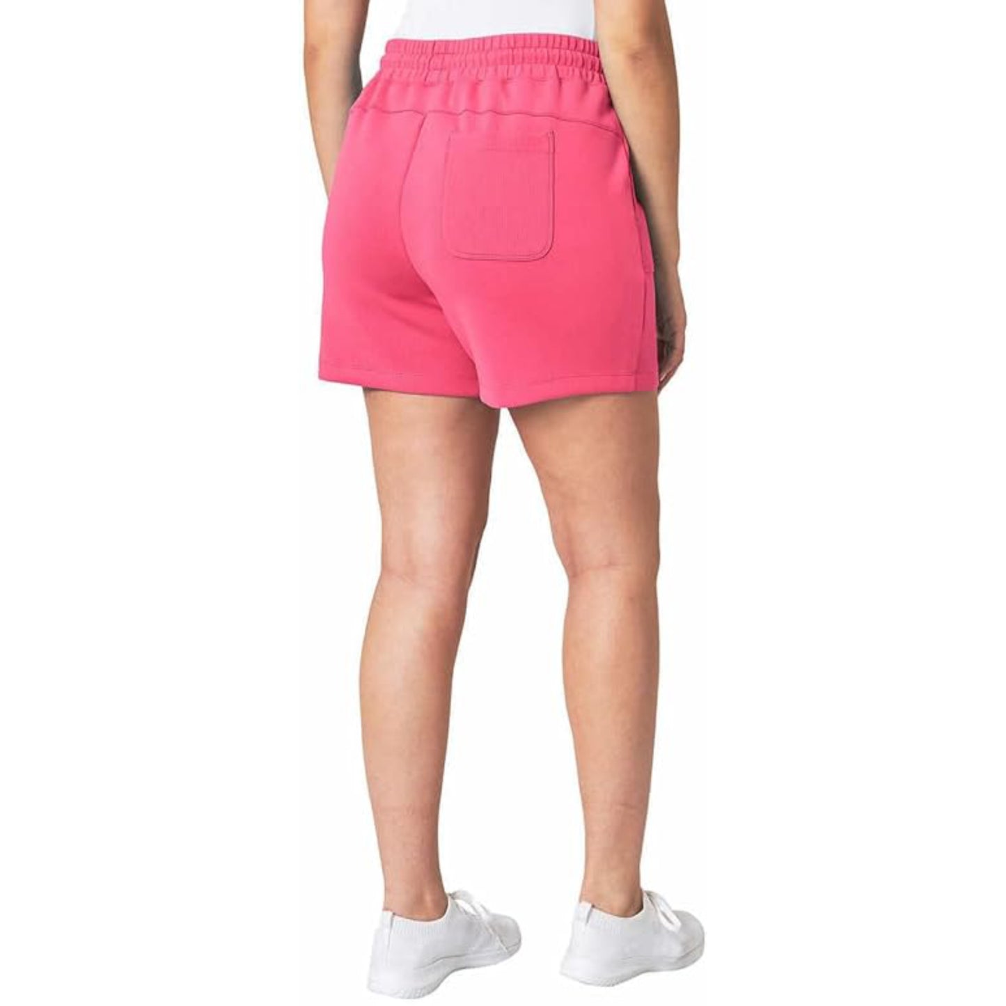 Mondetta Women's Moisture Wicking Elasticated Waist Ribbed Scuba Active Shorts