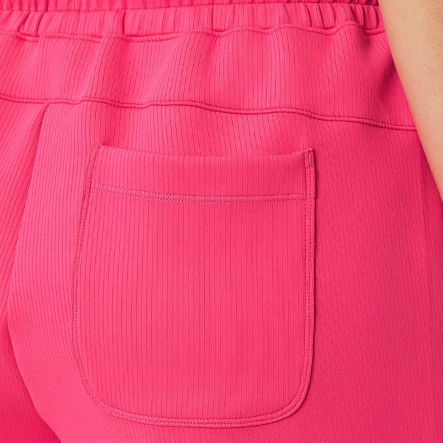 Mondetta Women's Moisture Wicking Elasticated Waist Ribbed Scuba Active Shorts