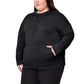 Mondetta Women's Performance Kangaroo Pocket Moisture Wicking Full Zip Hoodie
