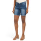 Nanette Lepore Women's Belle High Rise Fringed Hem Denim Shorts