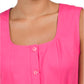 Nanette Lepore Linen Sleeveless Ruffle Hem Belted Mini Dress