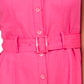 Nanette Lepore Linen Sleeveless Ruffle Hem Belted Mini Dress