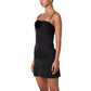 NIA Women's Satin Finish Rose Cocktail Mini Dress