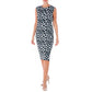 N Natori Women's Plus Snow Leopard Sleeveless Sheath Midi Dress