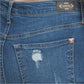 Nanette Lepore Women's Amour High Rise Destructed Denim Slim Boyfriend Jeans