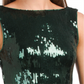 Nanette Lepore Women's Boat Neck Sequin Fringe Hem Maxi Dress