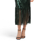 Nanette Lepore Women's Boat Neck Sequin Fringe Hem Maxi Dress