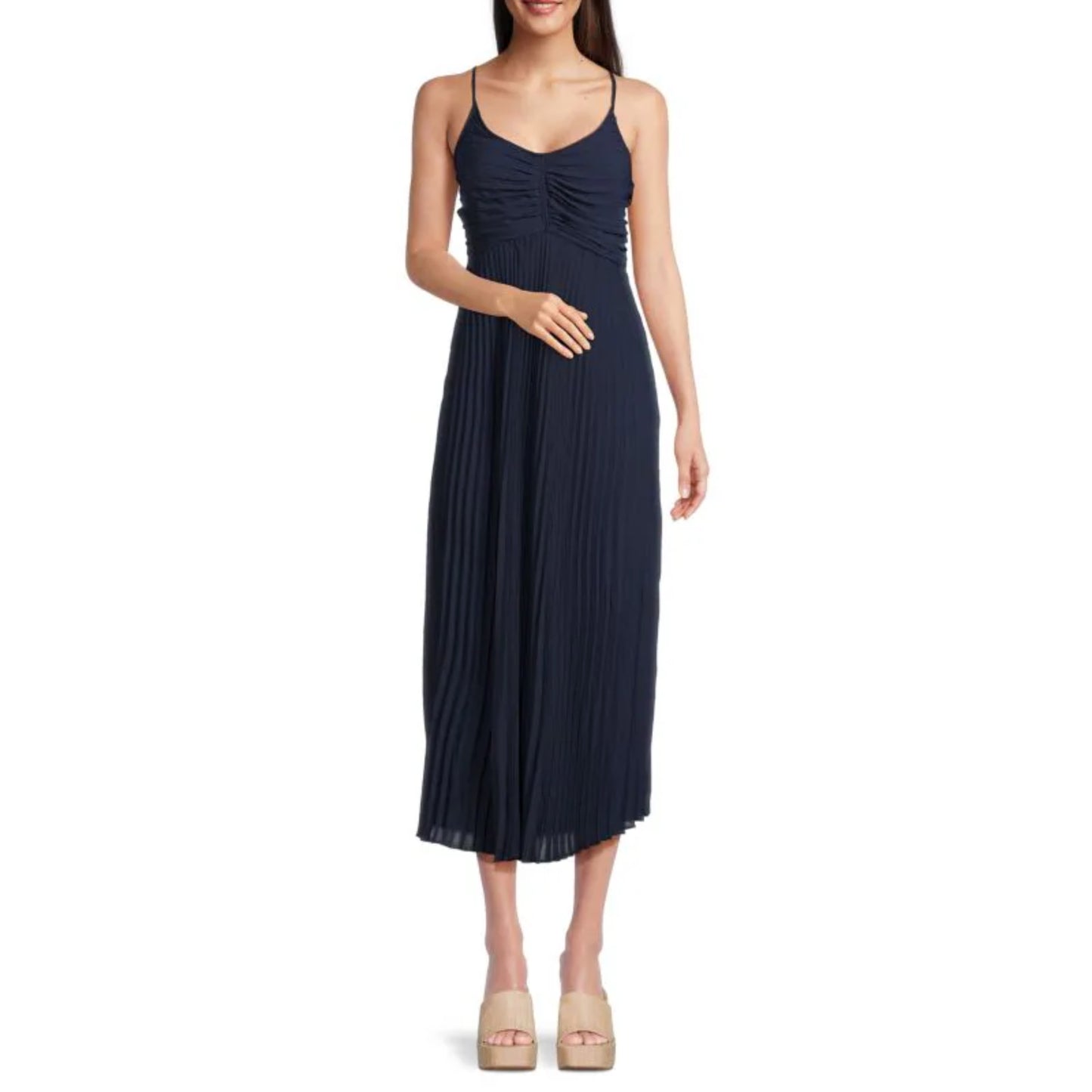 Nanette Lepore Women's Strappy V-Neck Pleated Maxi Dress